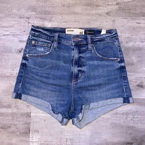 barely worn garage dark blue denim shorts